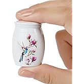 INRPDOM Small Urns for Human Ashes, 1.57 Inches Mini Urn for Ashes - Stainless Steel Memorial Small Ash Keepsake Urn (1)