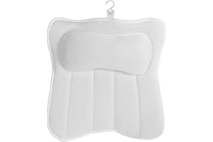 Polyester Bath Pillow, Mesh Bath Pillow, Comfortable Breathable Bathtub Pillow, Firm Adsorption Bath Cushion, Bathtub Spa Pil