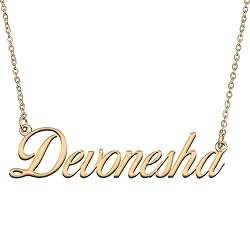 HUAN XUN Customized Custom Simple Any Name Necklace