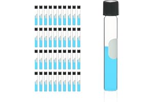 Maccx Glass Test Tubes with Bakelite Screw Cap, Vol.10ml/Dia.16x100mm, Pack of 40, 3.3 Borosilicate Glass, TTG010-040
