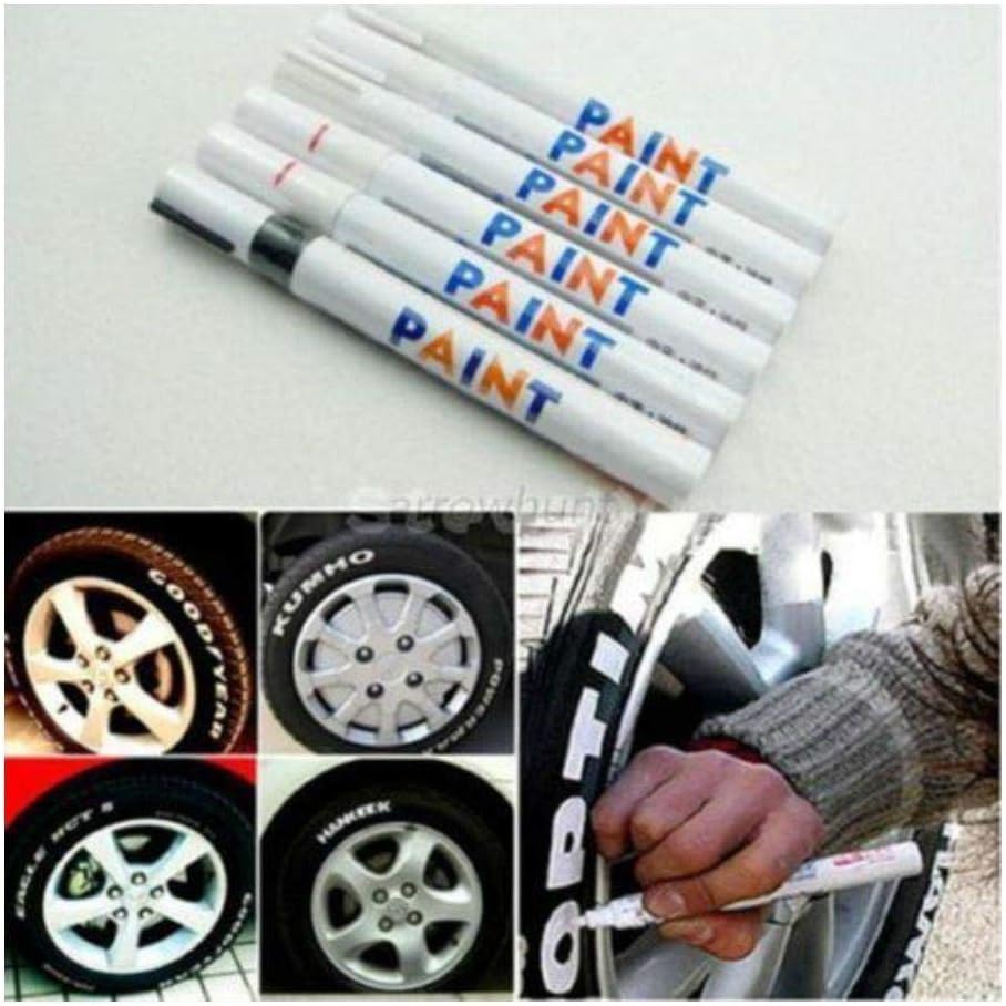Metallic Marker pens-3Pcs Universal Waterproof Permanent Paint Marker Pen Car Tyre Tire Tread Rubber Metal White Paint tire Marker