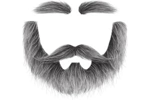 HONCLOUD DIY Self Adhesive Fake Mustache Set Fake Beard Material Novelty Mustaches for Costume and Halloween Festival Party