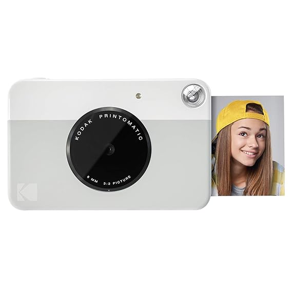 Kodak PRINTOMATIC Digital Instant Print Camera (Grey), Full Color