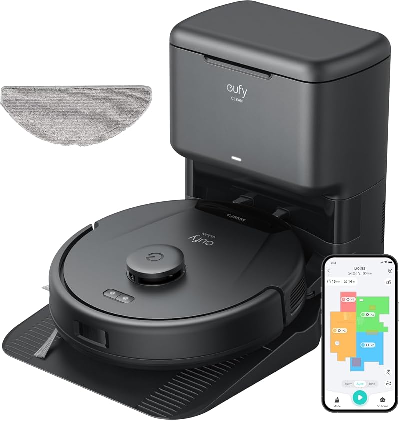 eufy L60 Hybrid Robot Vacuum with Mop Station Hair Detangling 5000 Pa