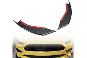 HAKA TOUGH Front Bumper Winglets Fog Light Vent Canard Strip Trim for 2018 2019 2020 2021 Ford Mustang GT Accessories,Matt Black,2PCS