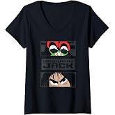 Womens Samurai Jack Stare Down V-Neck T-Shirt