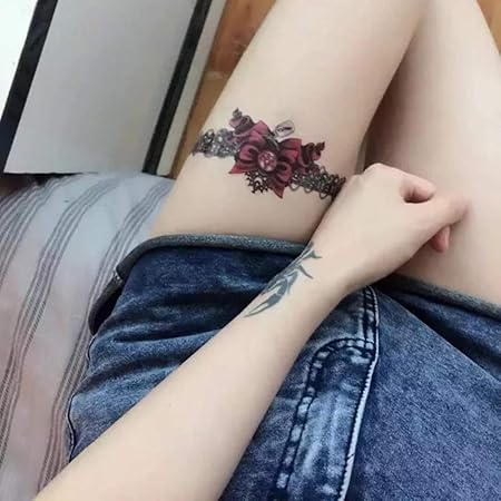 7pcs Peint à La Main Des Autocollants De Tatouage Perle