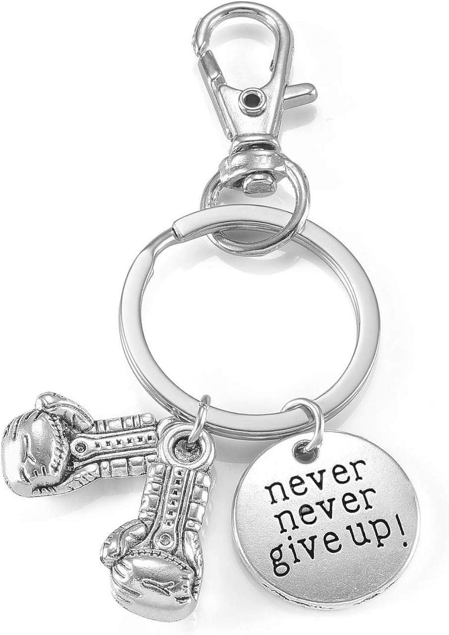 JSDDE Boxing Glove Pendant Key Ring, Metal Keychain with Unique Design for Any Occasion, Silver, Schlüsselanhänger