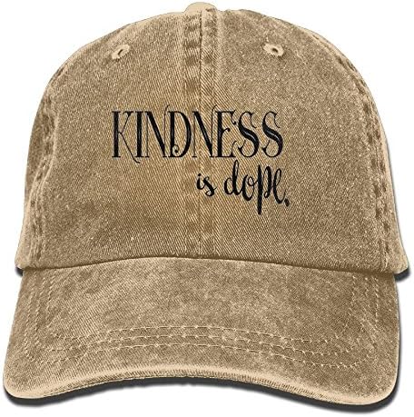 Gongzhiqing Kindness Is Dope Adult Adjustable Printing Cowboy Baseball Hat Natural