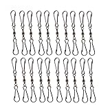 LGEGE 20PCS Smooth Spinning Dual Clip Swivels Wind