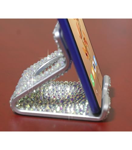 Gemstones Glitter Bling Bling Phone Ring Holder, Sparkle Phone Ring Grip...