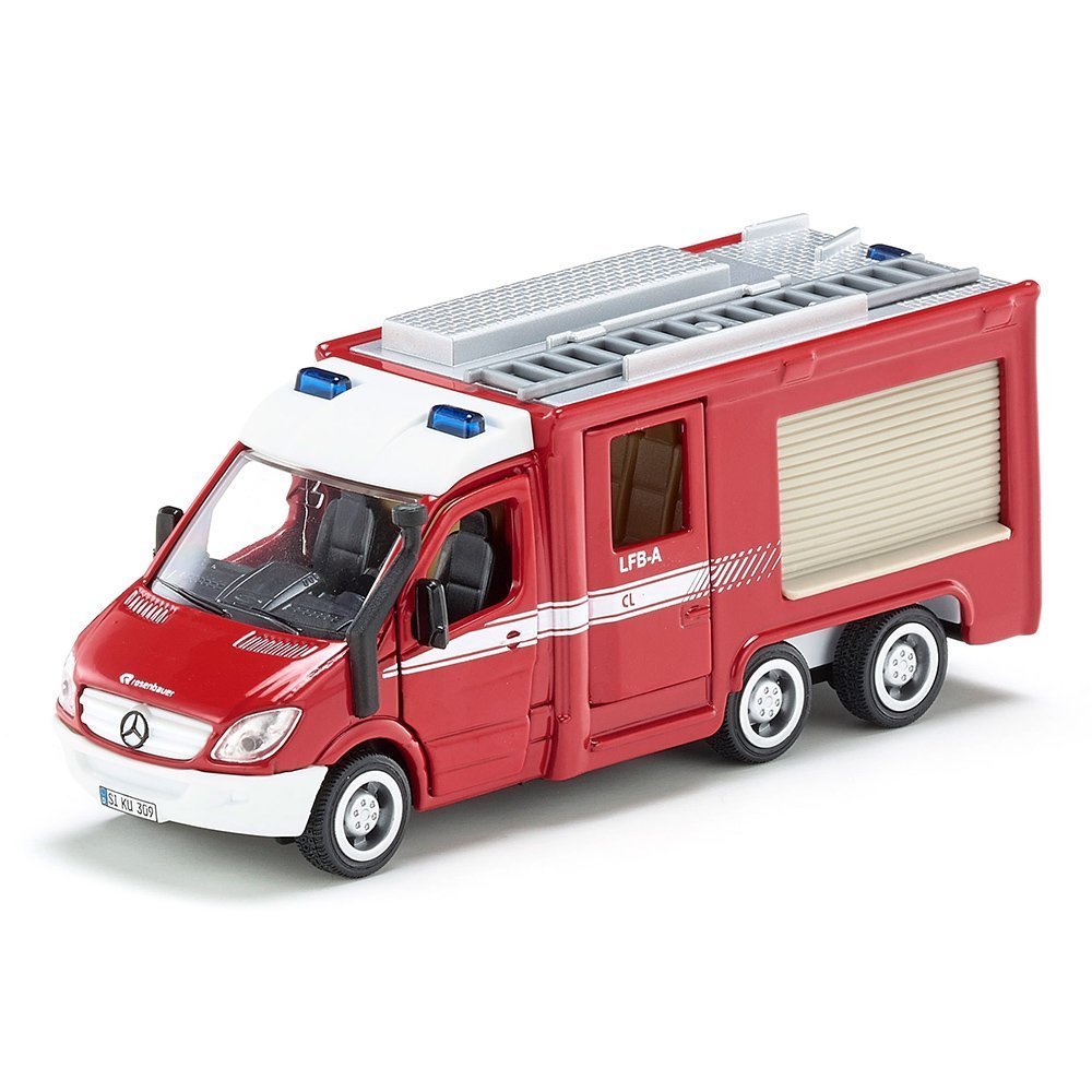 siku 2113, Mercedes-Benz Sprinter Fire Engine, 1:50, Metal,Plastic, Red, Functional doors — image 1