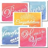Congratulations Cards: Colorful Assortment -30 Boxed Blank Note Cards Made in USA + 32 Env by CroninCards