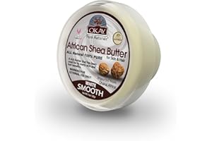 Okay Pure Naturals White Shea Butter for Hair and Skin - Raw African Shea Butter for Women and Men, Daily Moisturizer for Face and Body, Helps with Stretch Marks, Soothes Dry Skin - 1 Oz Jar