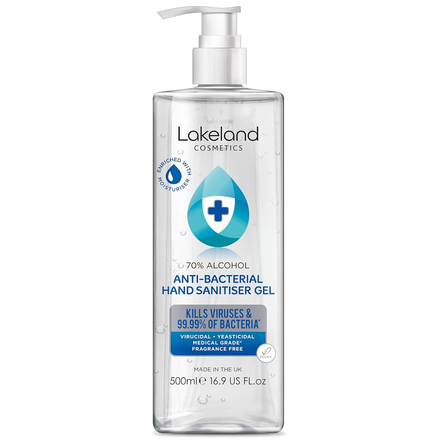 Hand Gel 70% Alcohol 500ml - Anti-Bacterial Hand Hygiene Sanitiser Gel Rub, sanitizer…, 500 ml (Pack of 1)