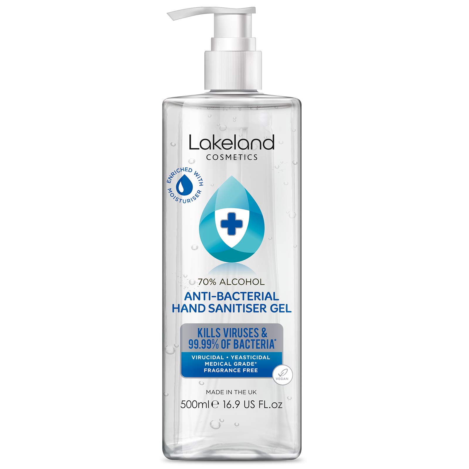 Hand Gel 70% Alcohol 500ml - Anti-Bacterial Hand Hygiene Sanitiser Gel Rub, sanitizer…