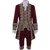 1791's lady Men's Victorian Fancy Outfit 18th Century Regency Tailcoat Vest Halloween Costume