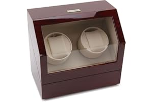 Heiden Watch Winder for Automatic Watches, Double Watch Winders for Rolex, Dual Watch Winder Japanese Motor - Zero Magenetization