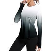 Avoogue Women UPF 50+ UV Shirts Long Sleeve with Thumb Holes Workout Sun Shirt Quick Dry Athletic Hiking Running Tops