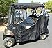 Black Golf Cart Driving Enclosure 2 Seater Heavy Duty, fits E Z GO, Club Car and Yamaha G Model - for Sun and Insect Protection