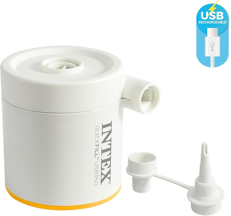 Intex, colchão inflável individual, tapetes de camping, 76x191 cm, fiber-tech, material tpu, leve, confortável, estável e firme, inflador elétrico incluído, cama inflável, colchões infláveis ​​(64097)
