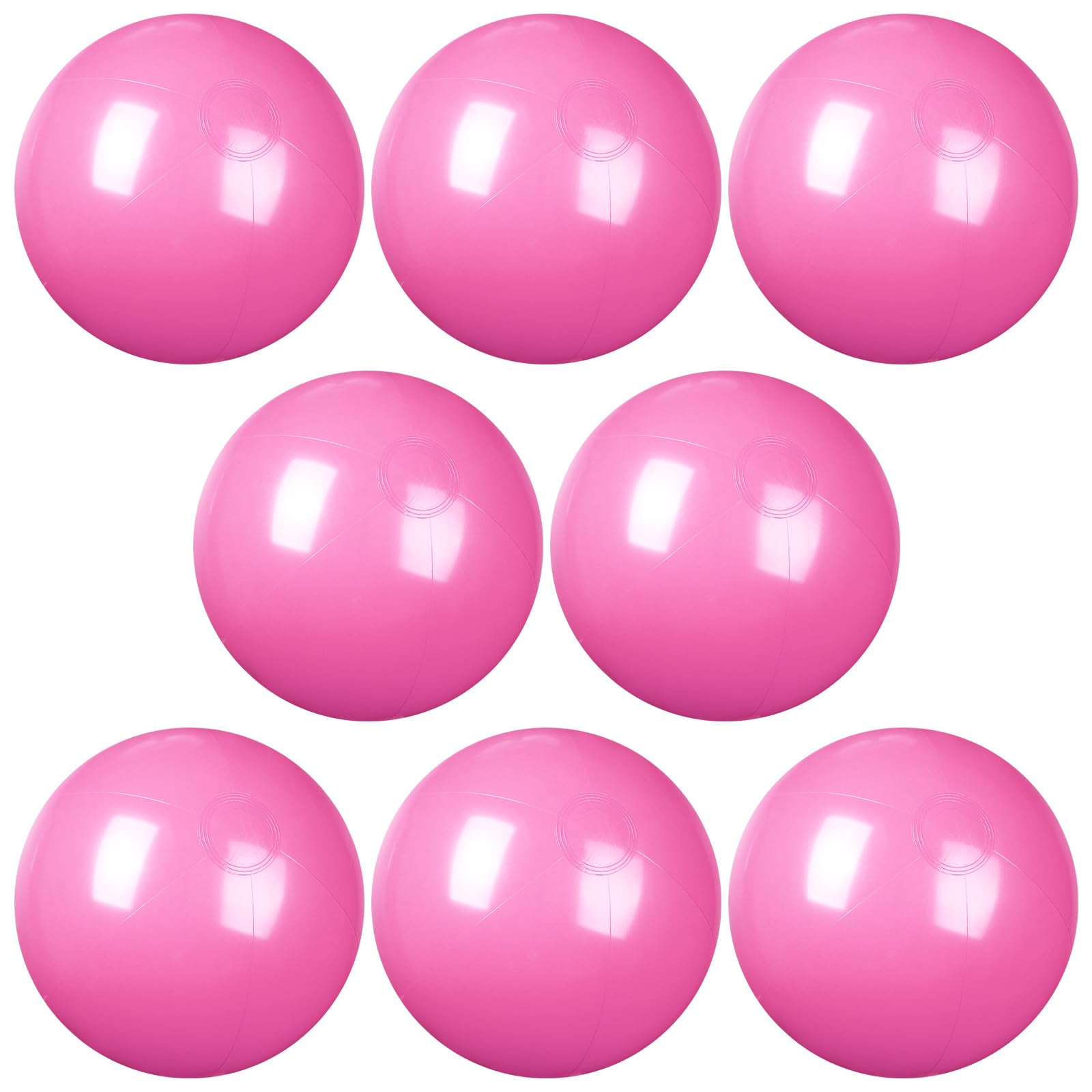 Photo 1 of kymqlyw 8 Pcs Inflatable Beach Ball 12 inch Swimming Pool Balls Summer Outdoor Decor Ball Ornaments Floatable Ball for Swimming Pool Birthday Party Supplies (Pink)