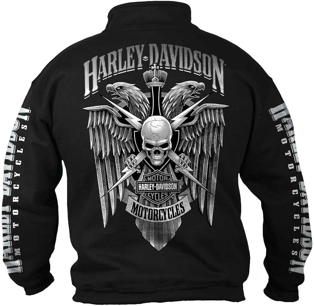 harley davidson half zip sweatshirt