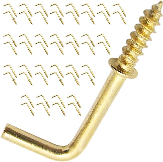 Shells 50PCS Gold Color Copper Plated Metal RightAngle