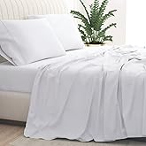 PRATEE Twin Size Sheets Set 1000 Thread Count 100% Cotton Bedding Set - 3 Piece 15" Deep Pocket Soft & Luxurious Sateen Weave Sheets & Pillowcases, Hotel Quality Bed Sheet for Twin Size Bed (White)