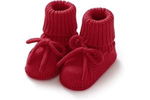 mimixiong Baby Booties Newborn Infant Sock Shoes Hand Knitted Boy and Girl Cozy Shoes