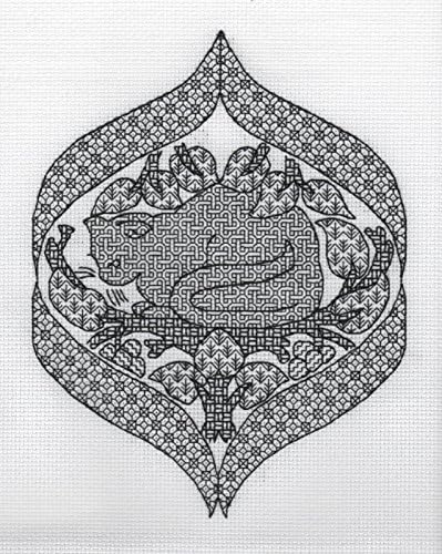 Goldleaf Needlework Blackwork Kit - KL153 I Love Little Pussy