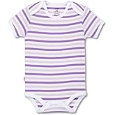 Nanit Sleep Wear Short Sleeve Bodysuit - 18M Violet Stripe