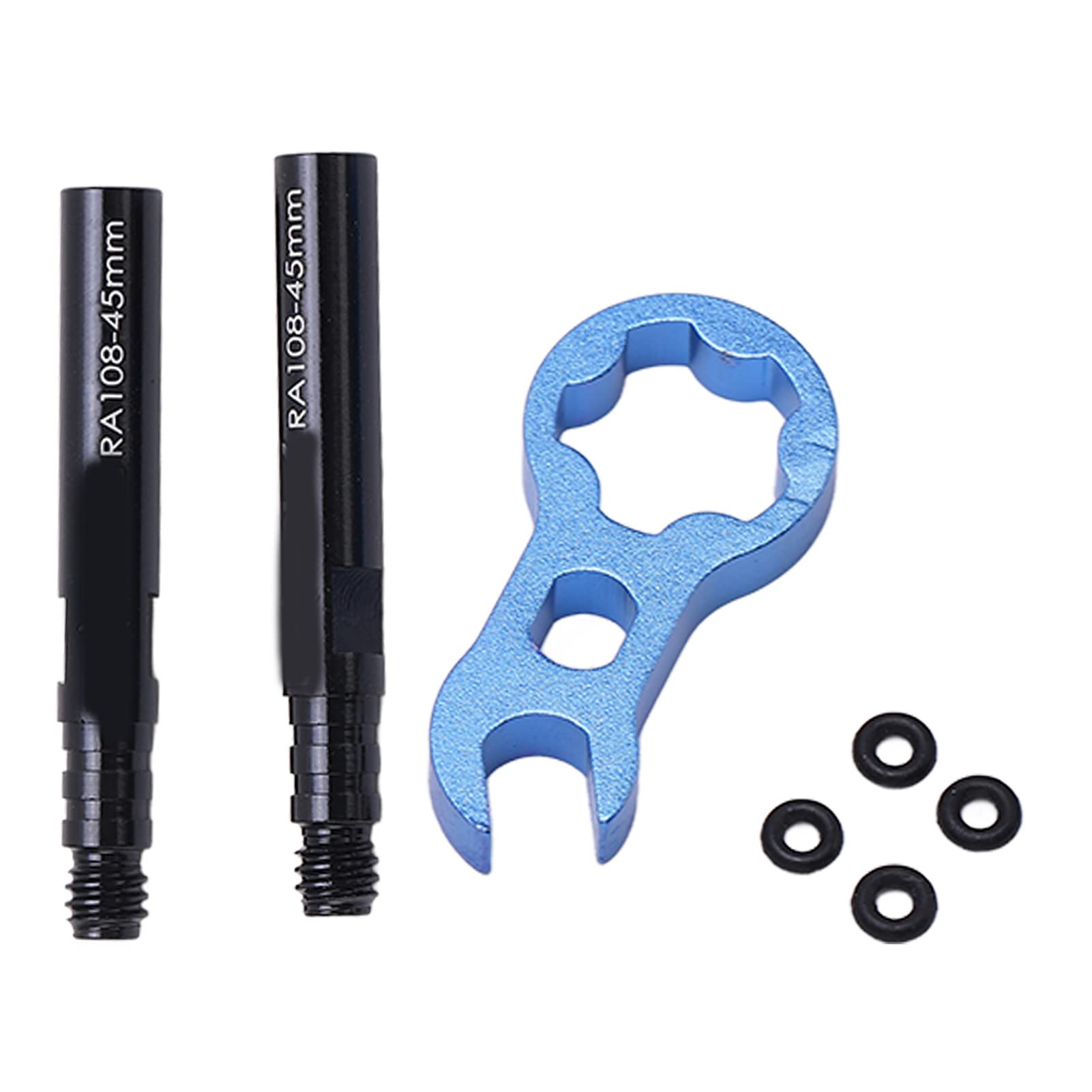 Tire Valve Extender Kit,Tyre Valve Extension Tube French Valve Stem Extension Aluminium Alloy for Road Bicycle Bike(45mm)