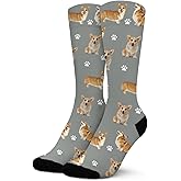 Funny Dog Crew Socks,Cute Dog Athletic Running Socks for Men Women