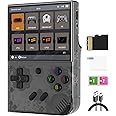 RG35XX Plus Retro Video Handheld Game Console Linux System 3.5 in IPS Screen Built-in 3300mAH Battery 64G TF Card Preinstalled 5500 Classic Games(RG35XX Plus Black New)