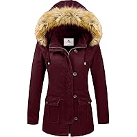 Uoiuxc Women's Winter Coat Warm Puffer Thicken Parka Jacket with Fur Hood