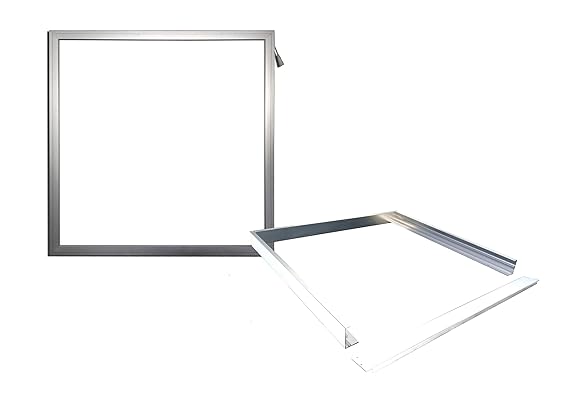 LED Panel wasserdicht 60x60cm 40 Watt IP65 neutralweiss silberoxid mit Aufputzrahmen