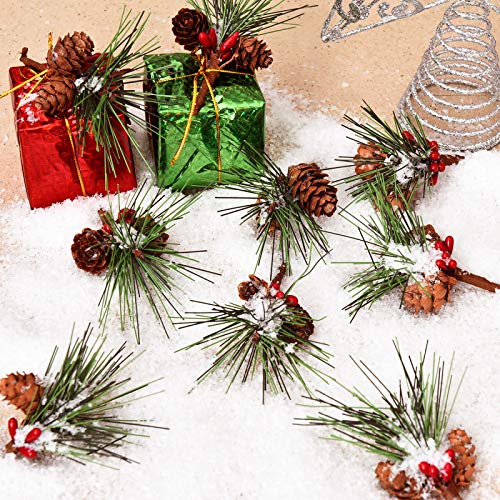 image for Rocinha Artificial Pine Picks Christmas Picks with Fake Berries Pineco