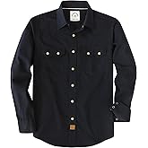 Dubinik® Pearl Snap Shirts for Men Long Sleeve Lightweight Casual Western Plaid Cowboy Cotton Vintage Work Shirt
