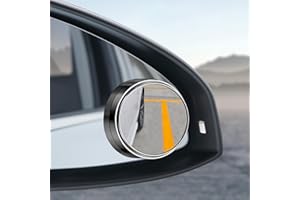 2-Pack 360-Degree Adjustable Blind Spot Mirror Wide Angle Rearview Mirror for Enhanced Driving Safety
