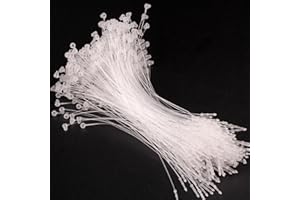 ORGSUMMER 2000PCS 5" Plastic Fastener Clear Hang Tag Snap Lock Pin Price Tag 5 Inches Pin Security Loop Plastic tag Loops for Retail Store Clothing Price Tag Accessory