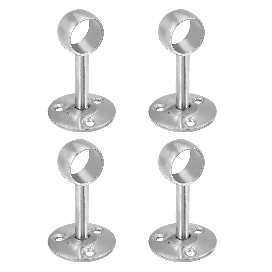 Sourcingmap Wardrobe Pipe Bracket, 20mm Dia, Ceiling Mounted Rail Rod Support Socket 4pcs