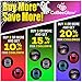 Glow Sticks Bulk Party Supplies - Light Stick Bracelets - Extra Bright Glow in The Dark Party Favors - 8 Inch Bracelet Strong 6mm Thick - 9 Vibrant Neon Colors - Stuffers for Kids - Mix (100 pieces)