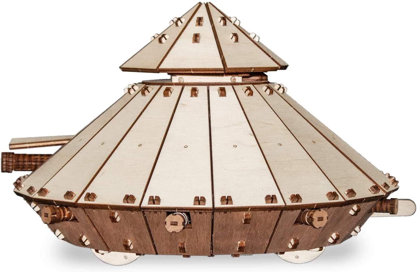 EWA Eco-Wood-Art, DA VINCI TANK, Three-dimensional mechanical wooden puzzle, Puzzle for adults and children