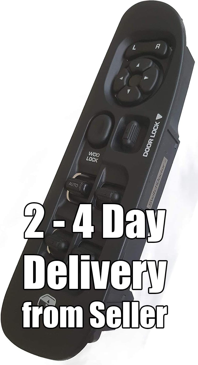 SWITCHDOCTOR Window Master Switch & Black Bezel Assembly for 2002-2009 Dodge Ram