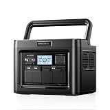 GRECELL H1200 Portable Power Station 1200W, 672Wh LiFePO4 Battery Solar Generator with 10ms UPS, 1200W Solar Power Station, 9 Output Ports for Home Emergency, Outdoor Camping, RV Travel, Laptop TV