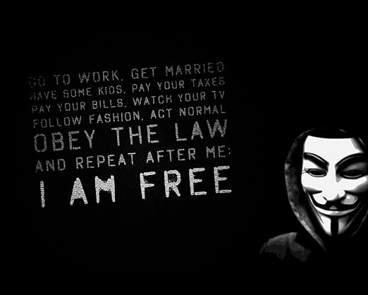 Amazon Com Anonymous Poster Anon Legion Wall Art Decor 16x20