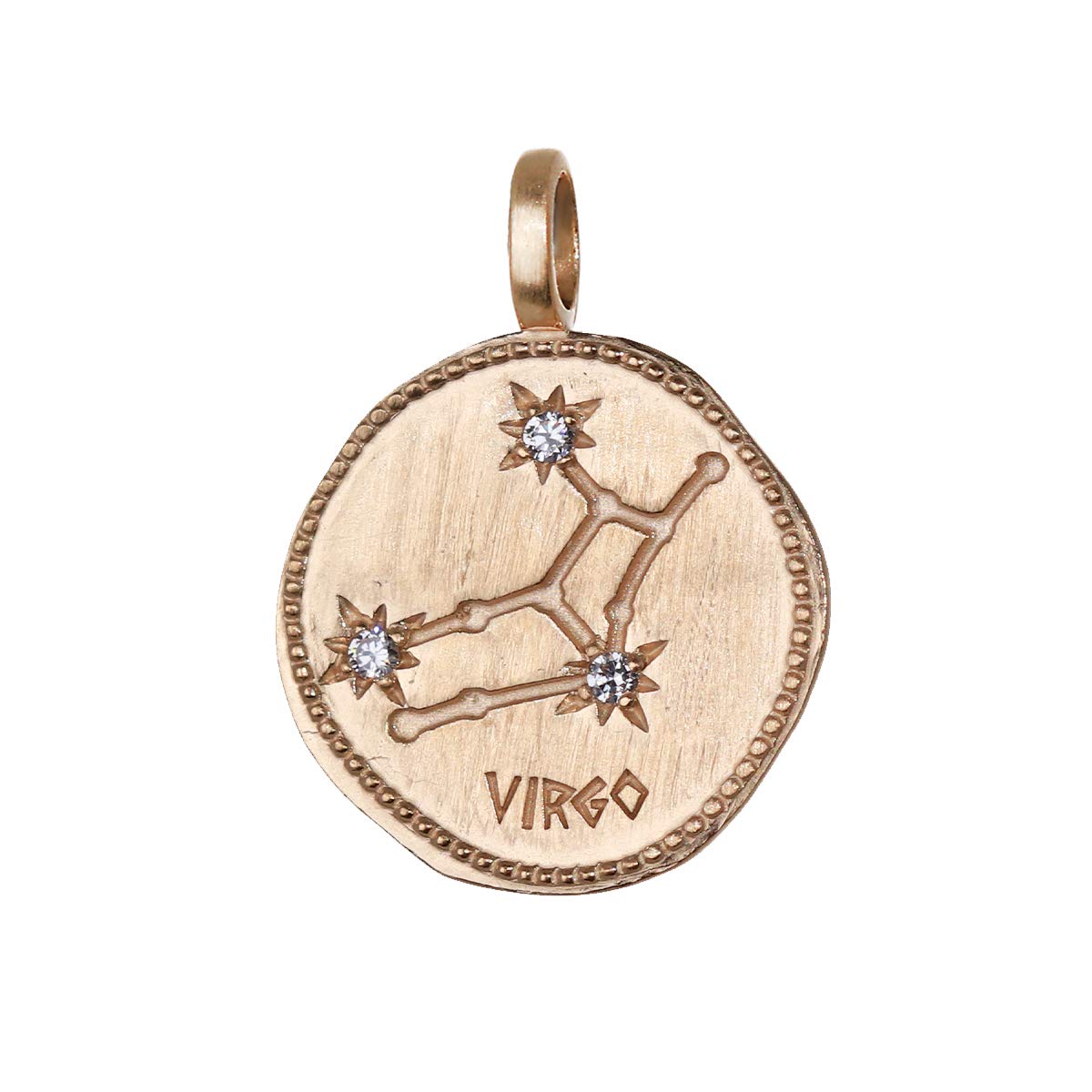 NKlaus Virgo Star Sign Gold Plated with 18k Gold 16mm Pendant Horoscope Zodiac 1681