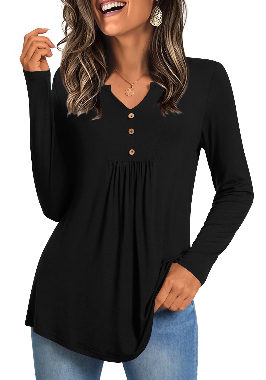 CATHY Womens Long Sleeve Tops 2025 Fall Fashion
