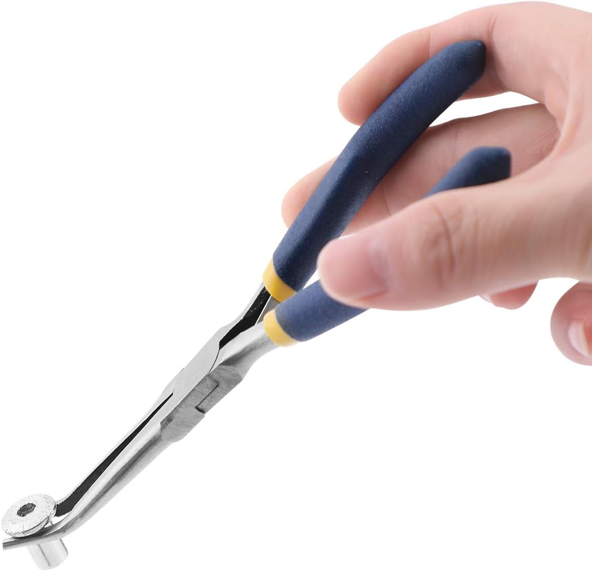 6" Mini Needle Nose Pliers with Comfort Grip Handles, 2 Pliers Set for Handmade Craft - - 
